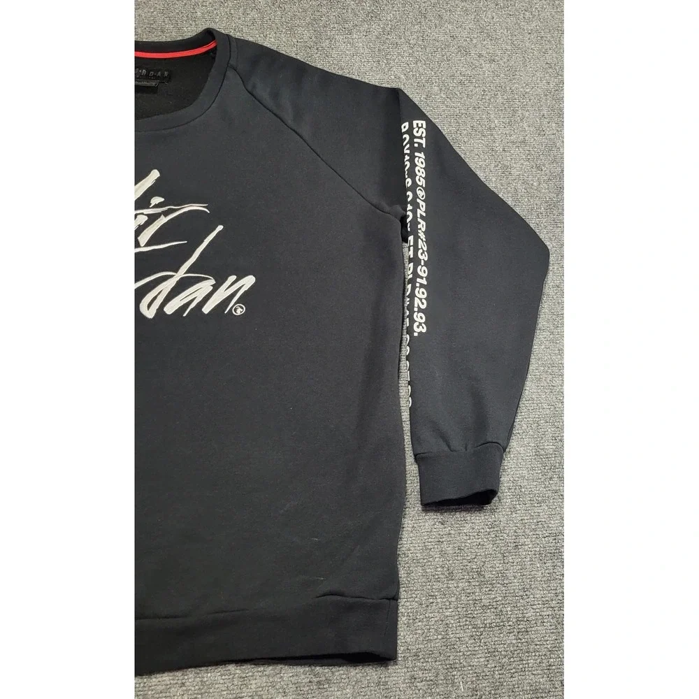 Air Jordan Sportswear Greatest Fleece Crew Black Sweatshirt Men's Size XX-Large